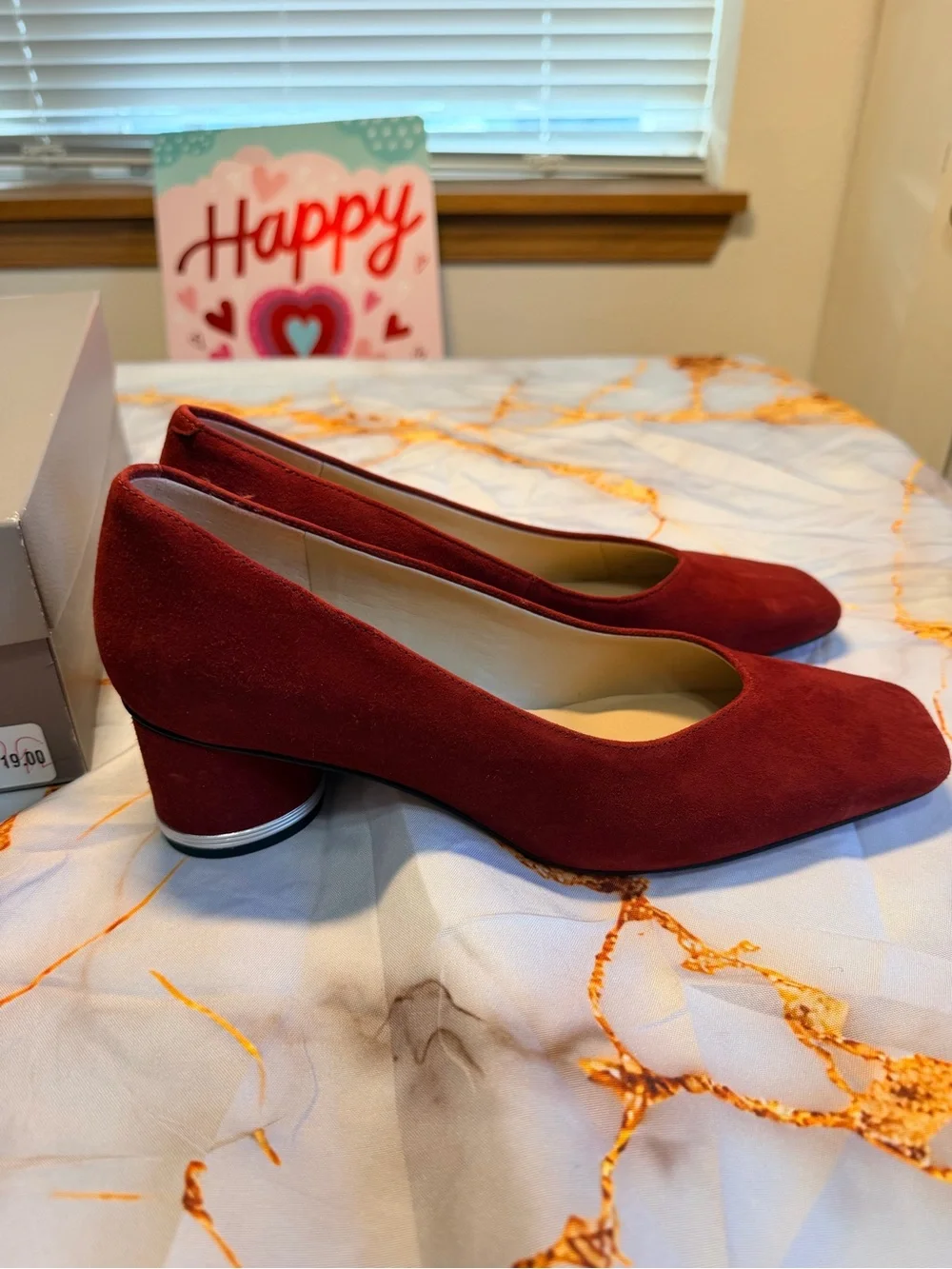 Franco Sarto Pisa Deep red heels size 8